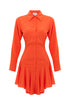 Frill detailed shirt mini dress